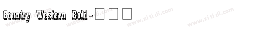 Country Western Bold字体转换